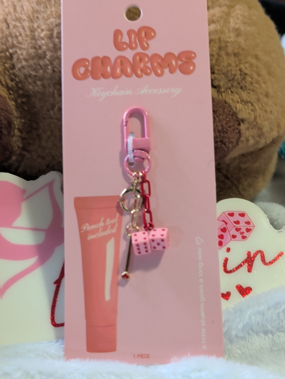 Studio Artifact Lip Charms Dice & Key Keychain
